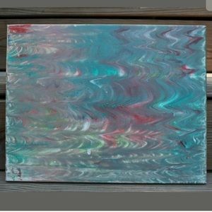 Abstract Liquid Acrylic Dirty Pour Canvas painting